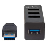 Hub Usb Manhattan V2.0 3 Puertos + 1 Pto V3.0 Sin Fuente 163828